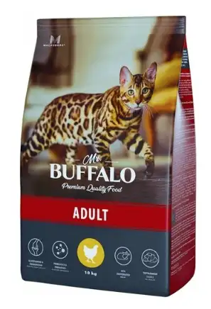 Купить mr.buffalo сухой корм для взрослых кошек, курица