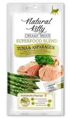 PETTRIC Natural Kitty Лакомства для кошек крем-суп для кошек тунец и спаржа
