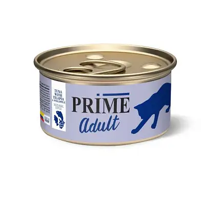 Prime консервы для кошек с тилапией и ананасом в собственном соку